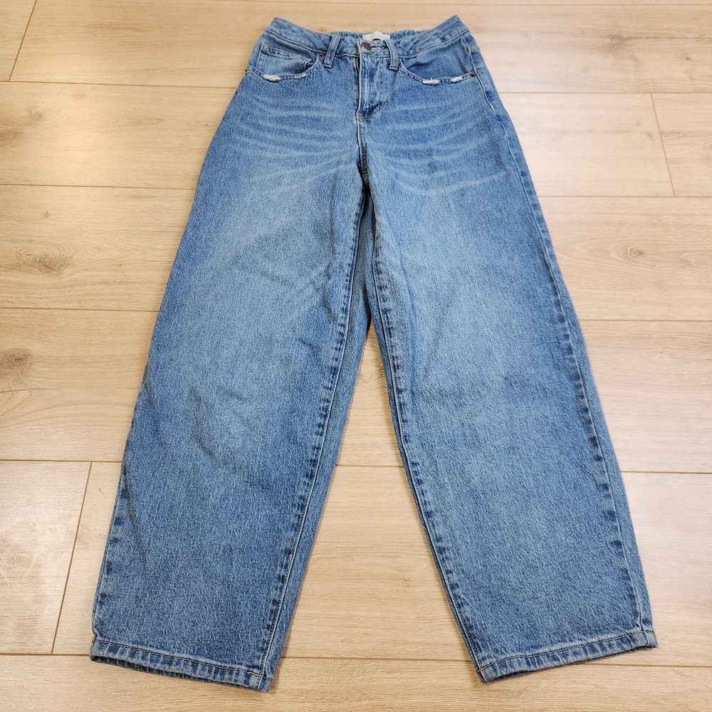 Oliver Logan Baggy Jeans Womens 23 Blue High Rise Straight Relaxed Denim